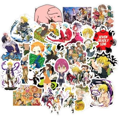 10/30/50pcs/Set Anime The Seven Deadly Sins Cartoon Stickers For Draw-bar frame Childrens Toys DIY Car Knapsack Skate Computers