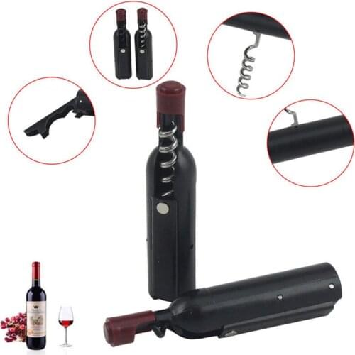 100Pcs/Lot New Household Items 2 In 1 Opener Wine Corkscrew Waiter Bottle Beer Cap Opener Useful Wholesale