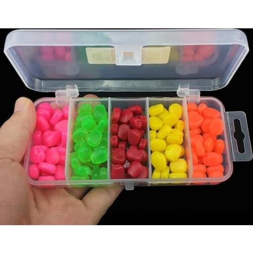 125PCS Eco-friendly Soft Carp Fishing Bionic Simulation Pop up Lure Floating Bait Fishing Corn Grain Bait Pop-up Artifical Baits
