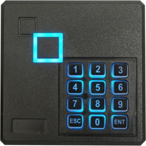 13.56Mhz ISO14443AMF1 Keypad pincode black 86*86mm WG26 RFID KO Knock out box READER