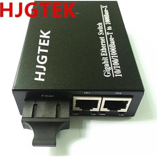 20km 10/100/1000M Fiber Media converter/transceiver/Gigabit Ethernet switch, 1FX+ 2 RJ45 ports, single mode dual fiber SC