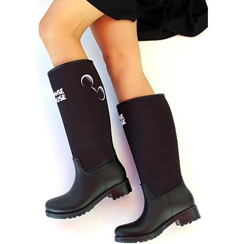 Ç20209Siyah Pink Potin Black Women Boots Ç20209