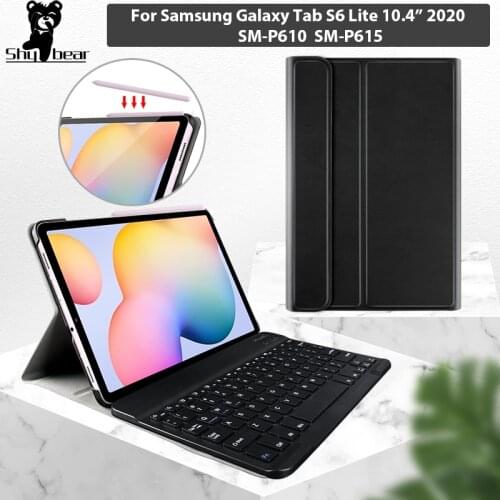 PU Leather Keyboard Case for Samsung Galaxy Tab S6 Lite 10.4 SM-P610 SM-P615 2020 Detachable Wireless Keyboard Cover funda capa