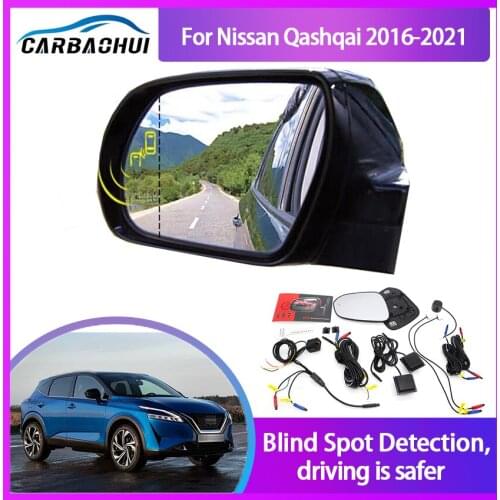 For Nissan Qashqai 2016-2021 BSM BSD Blind Spot Monitoring System 24GHZ Millimeter Waves Radar Sensor Mirror LED Light Warning