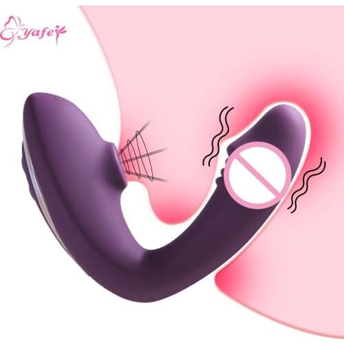 Sucking Vibrator Dildos For Women Double Motors G spot Clitoris Stimulator Sex Toys For Adult Female Maturtion Sex Machine