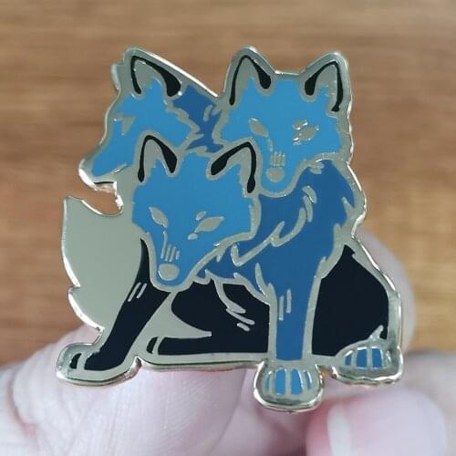 Cerberus Enamel Pin As the Guardian of the underworld, this three headed dog would terrifying even the bravest Warrior