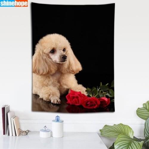 Cocker Spaniel Tapestry Animals Dogs Wall Hanging Wall Tapestry Psychedelic Farmhouse Decor Dorm Room Wall Carpet Wall Blanket