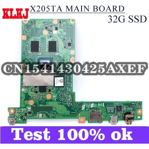 KLKJ X205TA Laptop Motherboard For ASUS EeeBook X205TAW X205T Original Mainboard 32G-SSD