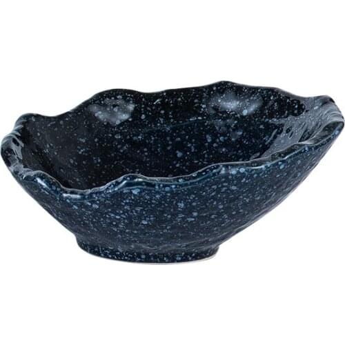 Soup noodle bowl spicy hot bowl restaurant bowl Creative irregular ceramic bowl large size thickened deep bowl fruit salad bowl