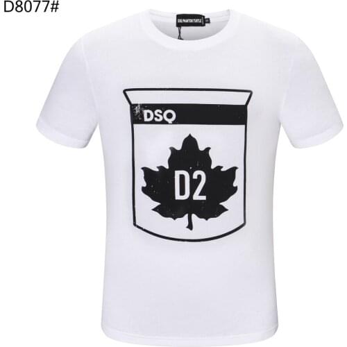 DSQ PHANTOM TURTLE Mens Short Sleeve Logo Series Graphic T-Shirt Men Fashion Print Cotton Tees Breathable Quality Tops D80771