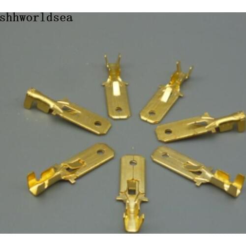 Shhworldsea 2000pcs 6.3mm male Crimp Terminal Spade Connector