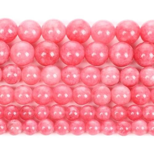 Whosale Rhodochrosite Bead Red Natural Stone Charm Round Loose Beads For Jewelry Making DIY Bracelets Necklace Earring 6/8/10 MM