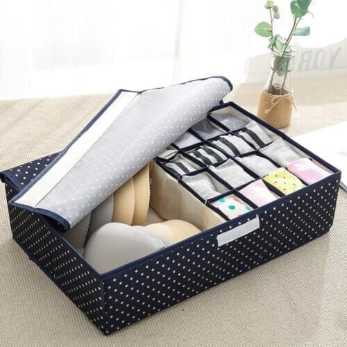 Underwear Organizer Wardrobe Storage Boxes Oxford Fabric Drawer Divider Socks Bra Ties Cloth Organizer Foldable Home Storage Box