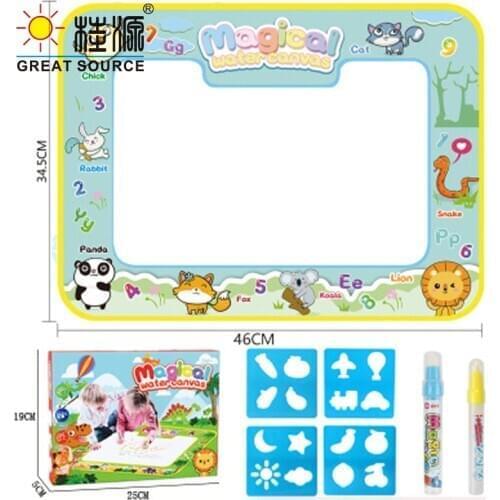 Doodle Mat Baby Magic Pens Stamps Set Magic Drawing Mat Painting Board Educational Toys46*34.5cm(18.11"*13.59")(6PCS)