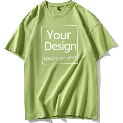 Couple Hoodies Oversized Tshirt Cotton Custom Your Own Design Brand Logo/Picture Text T Shirt for Girls Casual Short Sleeve Tops