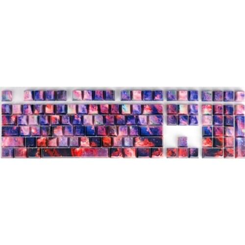 M42 Nebula Water transfer printing ABS Keycap OEM Profile Transmission Keycaps for Cherry MX Switches of Mechanical Keyboard 104