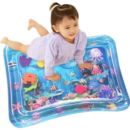 PVC Inflatable Pat Pad Summer Infant Cool Ice Water Pad Baby Play Pat Music Ocean Water Spray Crawling Mat For Kids Children