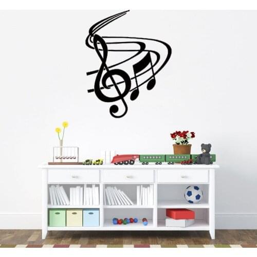 Music Notes Melody Wall Sticker Home Decor Music Room Vinyl Art Murals Bedroom Decoration Nursery Wall Decals Wallpaper Poster