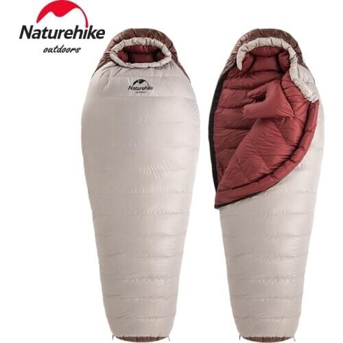 Naturehike SnowBird 650FP Duck Down Outdoor Sleeping Bag Mummy Ultralight Sleeping Bag Thickened Winter Camping Waterproof Warm