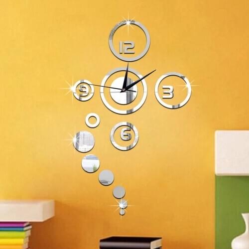 3d Luminous Real Big Wall Clock Rushed Mirror Sticker Diy Living Room Home Decor Fashion Watches Large