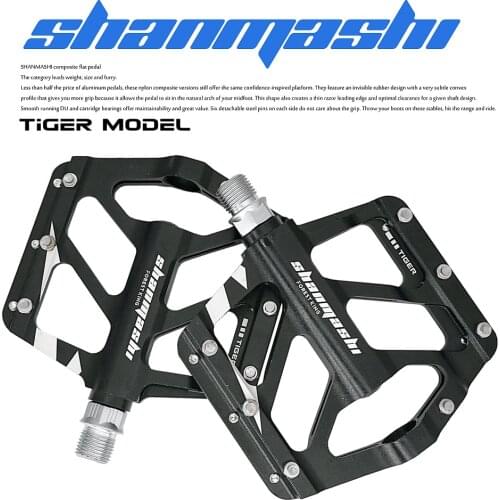 Mtb mountain bike pedals CNC aluminum alloy plate design bearing pedals wide and comfortable non-slip bicycle pedals