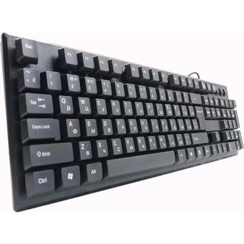 108 Keys Gaming Keyboard Waterproof Multiple Languages Ergonomic USB Wired Keyboard for PC Laptop