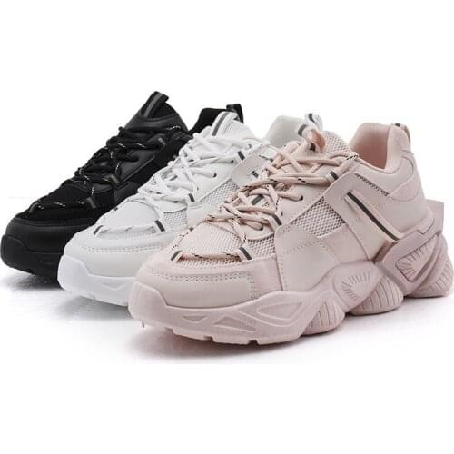 Spring New Women Vulcanized Shoes Comfortable Platform Woman Shoes 2021 Fashion Woman Shoes Lace Up Walking Casual Woman Sneaker