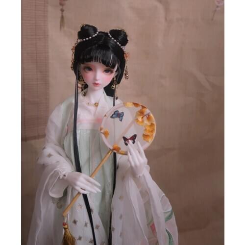 1/6 1/4 1/3 Scale BJD Accessories Ancient Costume Chinese Hanfu Doll Fairy Long Hair Wig For BJD/SD YOSD MSD SD13 Girl A0861