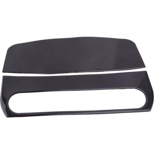 2pcs/set Car Co-pilot Dashboard Handle Grab Bar Cover Decor Bezel Carbon Fiber fit for Jeep Wrangler JK 2007 2008 2009 2010