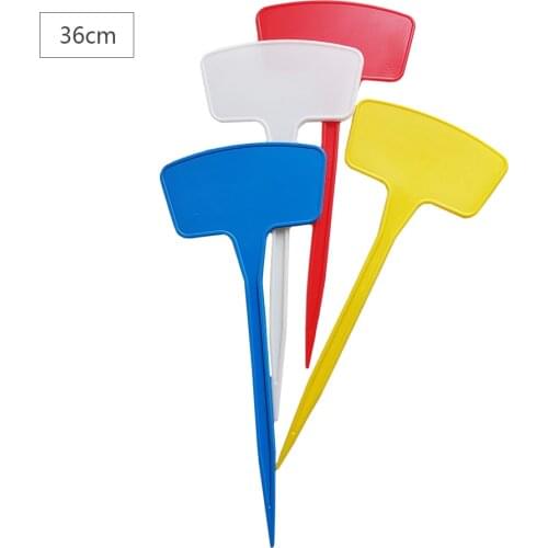 20 Pieces 36cm Lengthen Plastic Plant Label Garden Farmland T-shape Tags Waterproof Nursery Markers Flower Pots Seedling Labels