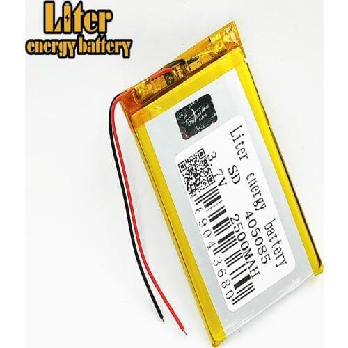 3.7V 2500mAh 405085 Lithium Polymer Li-Po li ion Rechargeable Battery cells For Mp3 MP4 MP5 GPS DVD mobile bluetooth Speaker