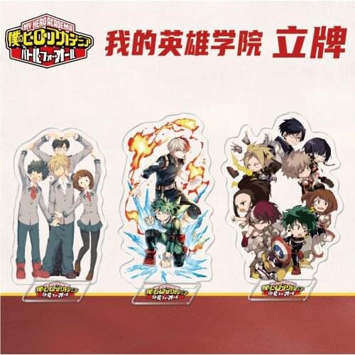 Anime My Hero Academia Acrylic Stand Figure Cartoon Todoroki Shoto PVC Desktop Standing Plate Decoration Model Toy Gifts