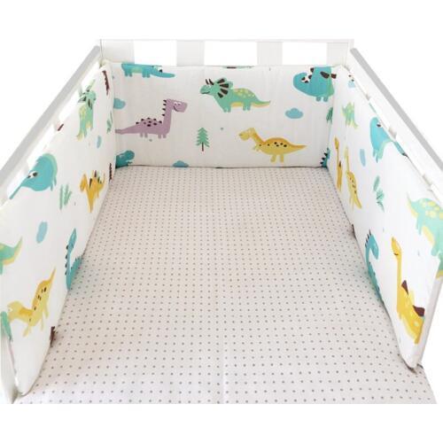Baby Bed Crib Bumper U-Shaped Detachable Zipper Cotton Newborn Bumpers Infant Safe Fence Line bebe Cot Protector Unisex 1.8m