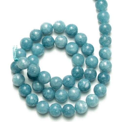 Wholesale Aquamarines Natural Beads Stone 4mm 6mm 8mm 10mm 12mm 14mm DIY Making Bracelet Necklace Jewelry Accessories