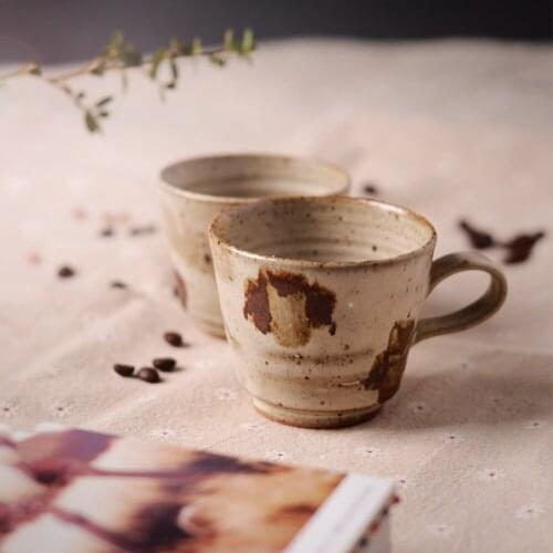 Tea Stains Natural Random Pattern Beige Simple Modern Ceramic Coffee Cup Porcelain Tea Cup Milk Mug Kitchen Accessories 2021