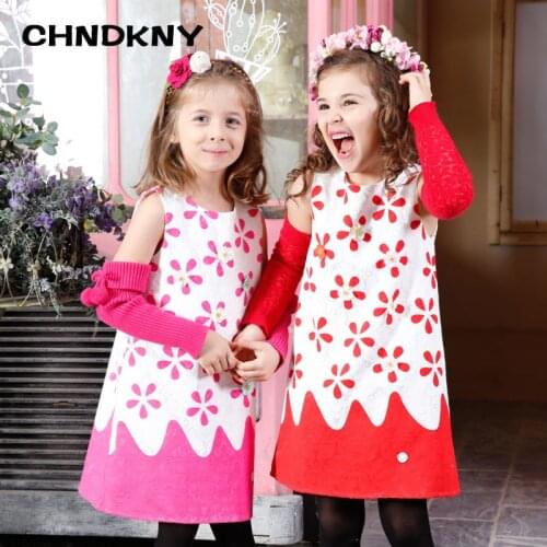 ChildDkivy Kids dresses for girls 2017 Autumn Winter Princess Party Dresses for Kids Clothes Jacquard Baby Dress