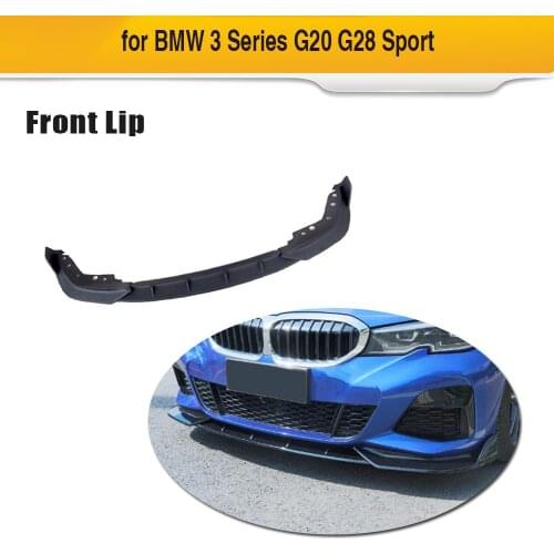 Carbon Look Front Bumper Lip Splitters For BMW 3 Series G20 G28 2019 2020 PP Matte Glossy Black Front Lip