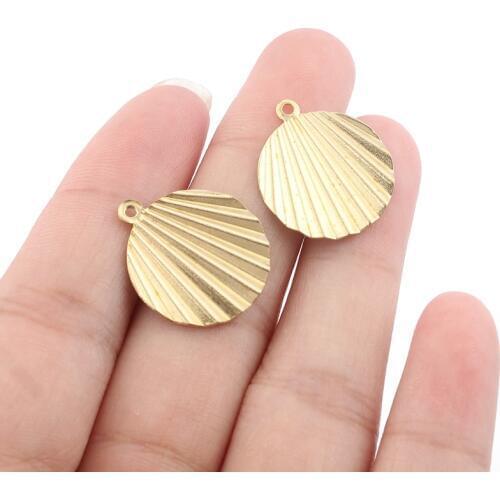 20pcs Raw Brass Weaved Stamping Round Disc Pendant Jewelry Fashion Earring Necklace Bracelet Jewelry Making