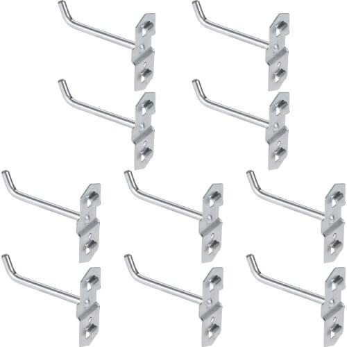 DRELD 10PCS 75MM Tool Hanging Hook Metal Display Rack Metal Shop Good Shelf Hooks Thickening Hole Plate Household Kitchen Hooks