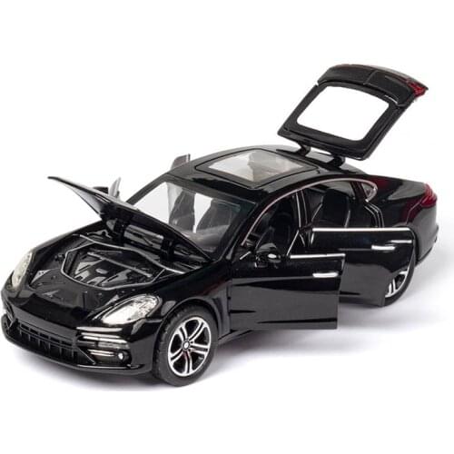 1/32 Alloy Die Cast Sports Car Model Toy Simulation Sound Light Pull Back Toys Vehicle For Children Kids Christmas Gift