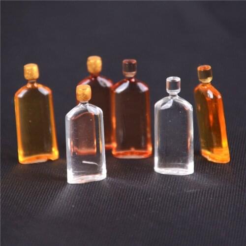 2020 New 1/12 1/6 Scale Dollhouse Miniature 6 Bottle of Wine Bottle 20mm*7mm High Quality
