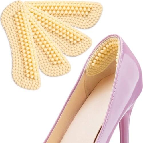2021 new high heels silicone liner soft massage liner silicone fabric insole liner to protect the back heel liner insole