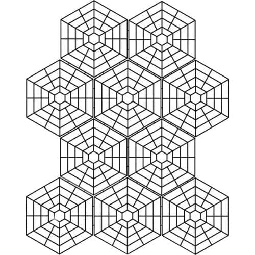 10pcs Durable Plastic Guard Grid Floating Pond Protector with Clips