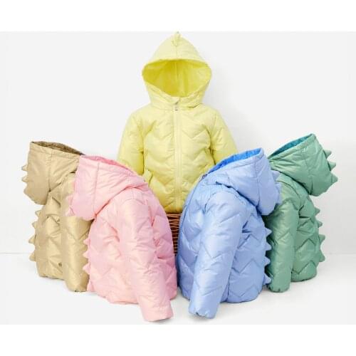 Baby Girls Hooded Down Jackets For Kids Coats Autumn Boys Solid Warm Jacket Coat Jacket Toddler Girl Zipper Jacket Outerwear