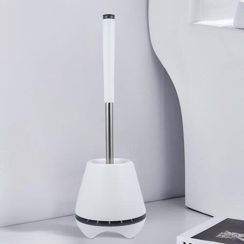 Silicone Toilet Brush and Holder Set Cleaning Tools Bathroom Toilet Sanitaizer Quick Draining Tool for WC Bathroom Accessories