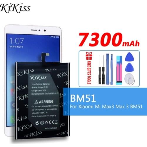 For Xiaomi Mi Max3 Max 3 BM51 Mobile Phone Replacemeny Battery BM51 7300mAh