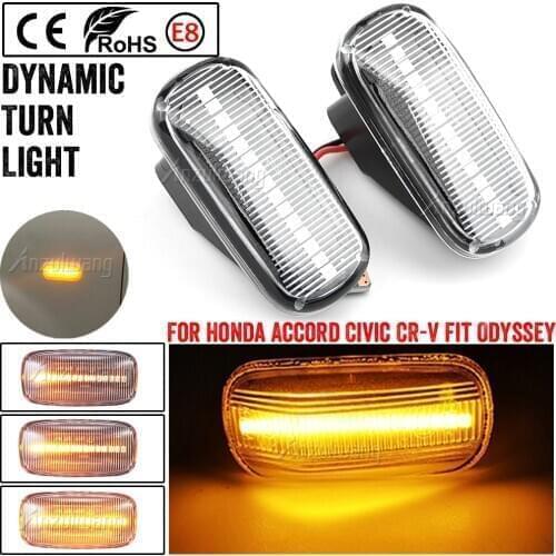 Led Dynamic Side Marker Turn Signal Light For Honda Stream S2000 CR-V HR-V Civic City Fit Jazz Accord Repeater Signal Light
