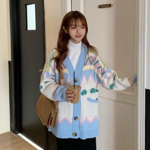 Loose casual ins lazy cardigan sweater