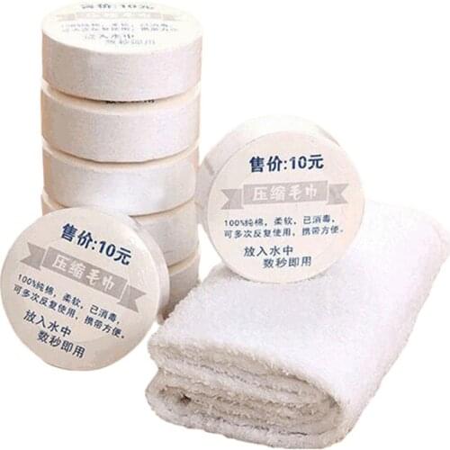 Compressed Towel Outdoor Travel Bbq Disposable Towel Makeup Cleansing Towel Disposable Portable Cotton Towels