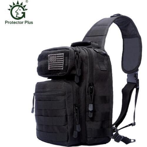 Outdoor Tactical EDC Molle Backpack Military Sport Daypack Shoulder One Strap Small Backpack for Camping Hiking Rover Chest Pack